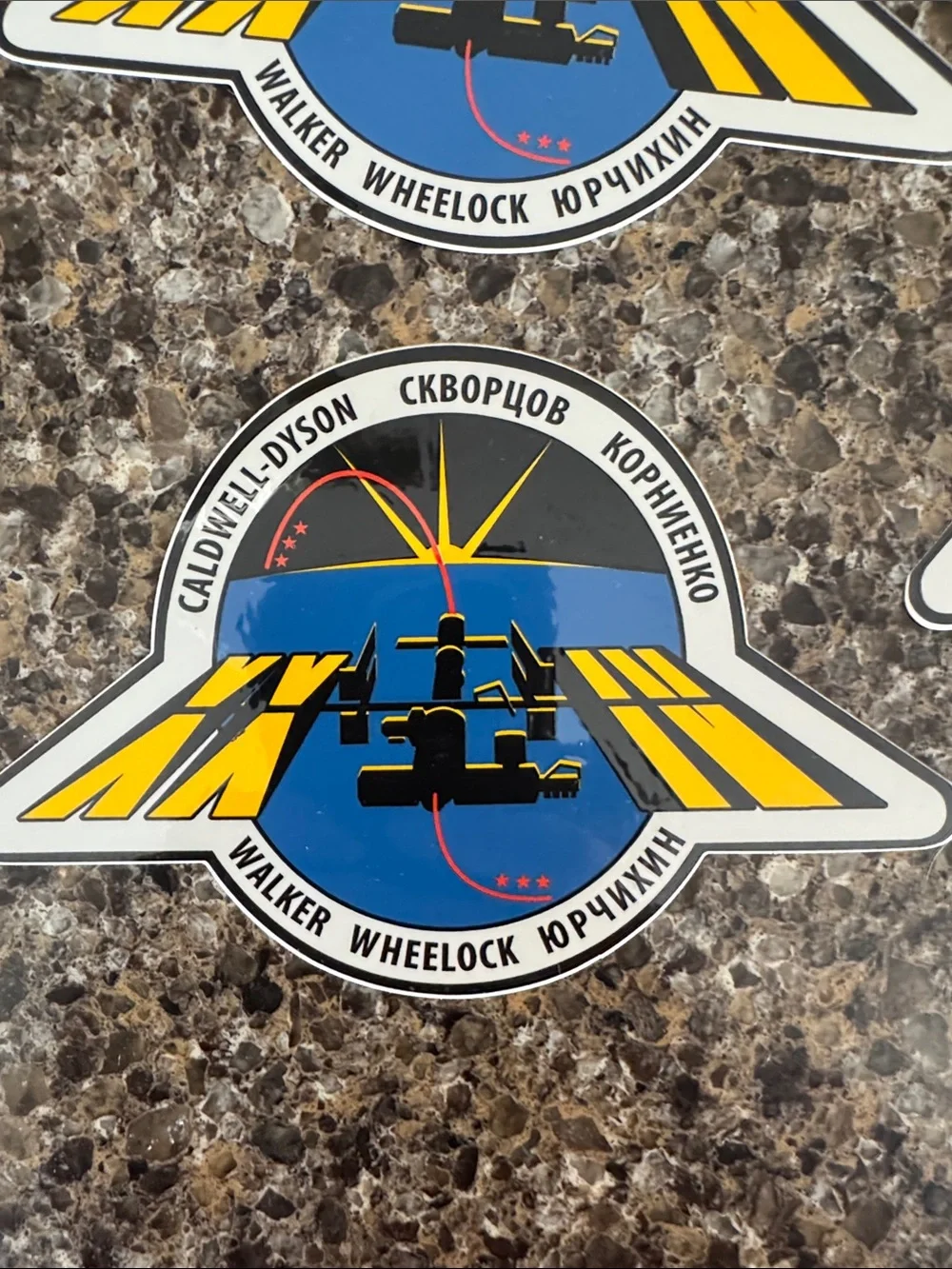 10 Vinyl Stickers of  Expedition 24 to the International Space Station - 2010